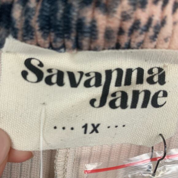 Savanna Jane Blazer Women's Size 1X Beige Black Animal Print Coat Jacket NWT - Picture 4 of 7